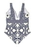 Boden Paisley Blue One Piece Swimsuit Size 16/18r - photo 2
