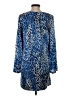 Tibi 100% Silk Animal Print Blue Casual Dress Size 6 - photo 2