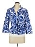 Chico's Print Blue Blazer Size L - photo 1