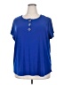 Love Scarlett Blue Short Sleeve Blouse Size 2X - photo 1