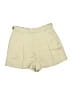 Zara 100% Polyester Solid Ivory Khaki Shorts Size M - photo 1