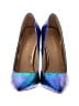 Liliana Color Block Green Heels Size 8 - photo 2