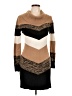 BCX 100% Acrylic Chevron-herringbone Brown Turtleneck Sweater Size L - photo 1