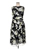 Studio 1 100% Polyester Floral Gray Cocktail Dress Size 16 - photo 2