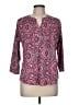 Studio Works Paisley Pink 3/4 Sleeve Blouse Size M - photo 1