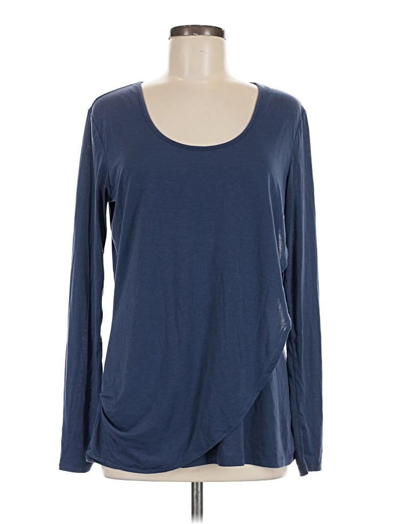 Pre-owned Athleta Long Sleeve T-shirt In Blue
