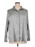 H&M Metallic Gray Long Sleeve Blouse Size XL - photo 1