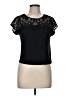 XXI 100% Rayon Black Short Sleeve Top Size M - photo 1