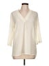 H&M 100% Polyester Ivory 3/4 Sleeve Blouse Size 12 - photo 1