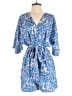Unbranded 100% Polyester Paisley Blue Romper Size M - photo 1