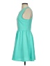 Everly 100% Polyester Solid Teal Casual Dress Size S - photo 5