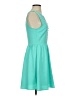 Everly 100% Polyester Solid Teal Casual Dress Size S - photo 4