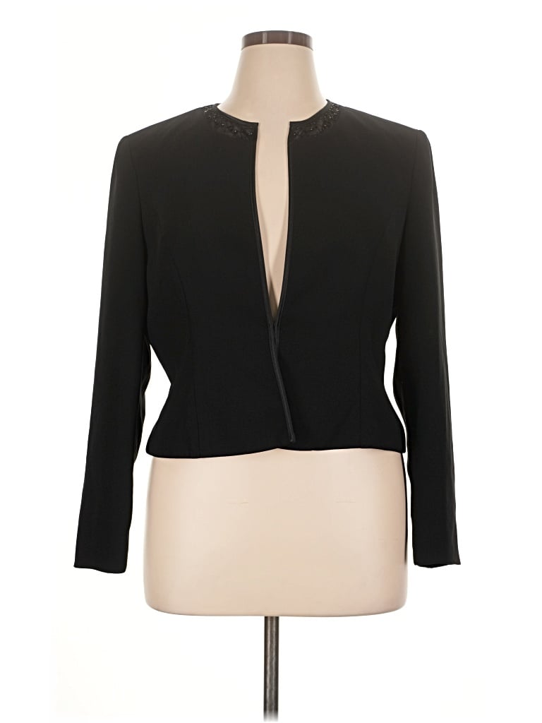 Pre-owned Evan Picone Blazer Jacket In Black