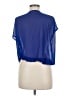 Ezra Blue Short Sleeve Blouse Size M - photo 2