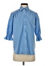 PREMISE Blue 3/4 Sleeve Button-Down Shirt Size XS - photo 1