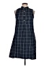 Max Studio Plaid Blue Casual Dress Size L (estimated) - photo 1