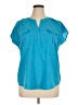 Jaclyn Smith 100% Polyester Teal Short Sleeve Blouse Size XL - photo 1