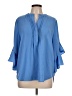 Vince Camuto 100% Polyester Blue 3/4 Sleeve Blouse Size L - photo 1