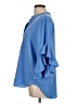 Vince Camuto 100% Polyester Blue 3/4 Sleeve Blouse Size L - photo 5