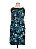 AB Studio Print Blue Cocktail Dress Size 14 - photo 1