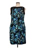AB Studio Print Blue Cocktail Dress Size 14 - photo 2