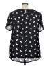 Torrid Stars Black Short Sleeve Blouse Size 4X Plus (4) - photo 2