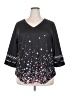 Xieerduo Stars Black 3/4 Sleeve Blouse Size XXL - photo 1