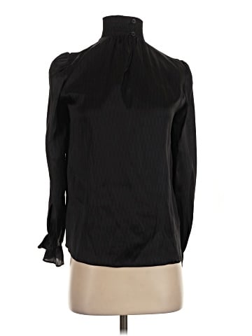 Tucker Long Sleeve Silk Top (view 1)