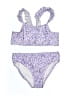 Unbranded Floral Purple Two Piece Swimsuit Size 3T (estimated) - photo 1