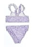 Unbranded Floral Purple Two Piece Swimsuit Size 3T (estimated) - photo 2