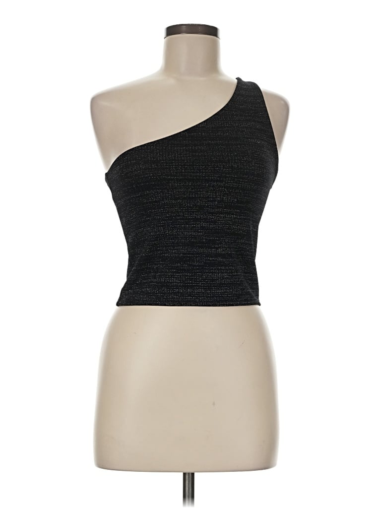 Pre-owned American Eagle Outfitters Tank Top Black One Shoulder Neckline Tops