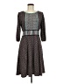 Max Studio Print Brown Casual Dress Size M - photo 1