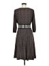 Max Studio Print Brown Casual Dress Size M - photo 2
