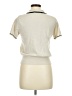 basic equipment Ivory Short Sleeve Blouse Size M - photo 2