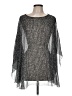 Eileen Fisher 100% Silk Metallic Silver Poncho One size - photo 1