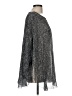 Eileen Fisher 100% Silk Metallic Silver Poncho One size - photo 4