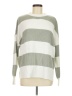 Moon & Madison Stripes Green Pullover Sweater Size M - photo 1