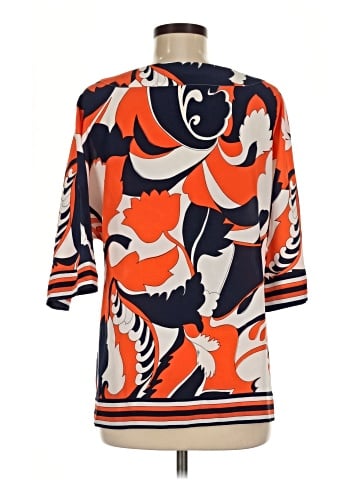 Trina Turk 3/4 Sleeve Silk Top (view 2)