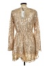 Boohoo 100% Polyester Gold Cocktail Dress Size 10 - photo 2