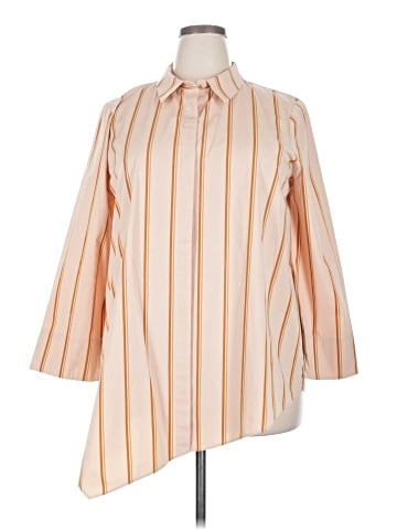 Lafayette 148 New York 3/4 Sleeve Button-Down Shirt (view 1)