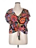 Torrid Black Short Sleeve Blouse Size 1X Plus (1) - photo 1