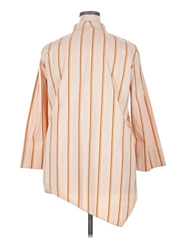 Lafayette 148 New York 3/4 Sleeve Button-Down Shirt (view 2)
