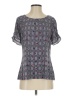Elle Gray Purple Short Sleeve Blouse Size S - photo 1