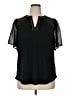 Belldini Black Short Sleeve Blouse Size 1X - photo 1
