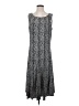 Forever Animal Print Gray Casual Dress Size 4 - photo 1
