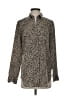 J.Crew 100% Silk Animal Print Gold Long Sleeve Silk Top Size 2 (tall) - photo 1