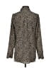 J.Crew 100% Silk Animal Print Gold Long Sleeve Silk Top Size 2 (tall) - photo 2