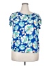 Stylus 100% Rayon Blue Short Sleeve Blouse Size 2X - photo 1