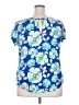 Stylus 100% Rayon Blue Short Sleeve Blouse Size 2X - photo 2