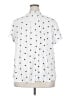 Ann Taylor LOFT Polka Dots White Short Sleeve Blouse Size 20 - photo 2